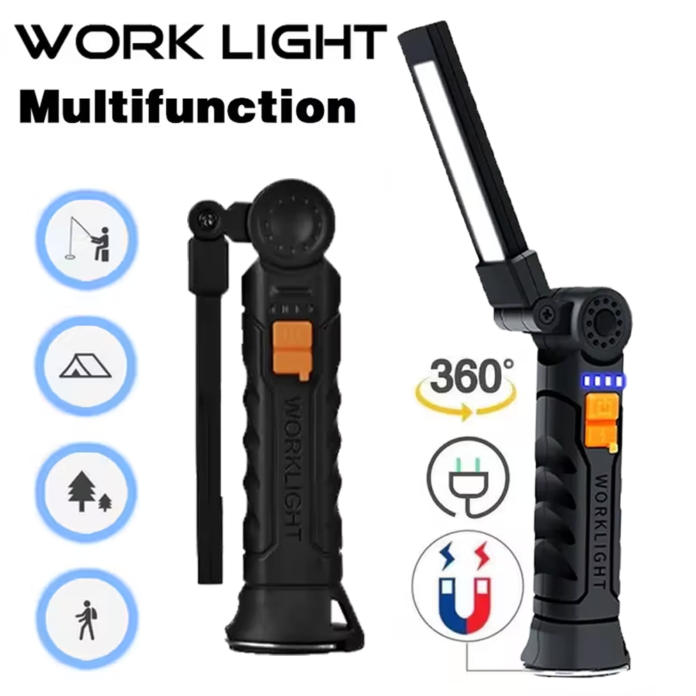 Renewable Energy Battery - Portable COB LED Flashlight USB Rechargeable
