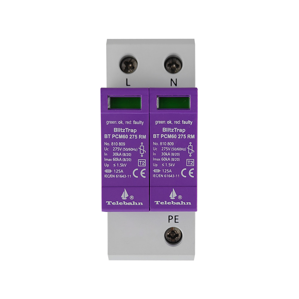 Ac Surge Protector - AC SPD 150V/275V/320V/385V 30-60kA 2-pole single-phase