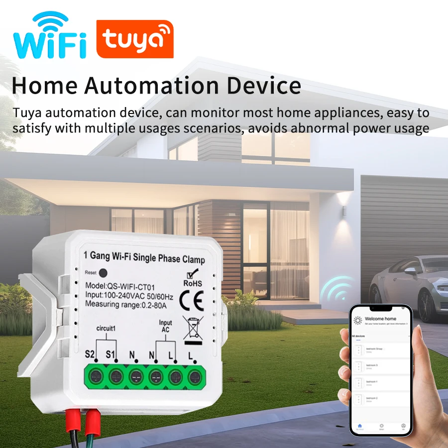 Tuya Smart Wifi Energy Meter C - Renewable Energy House recension och pris