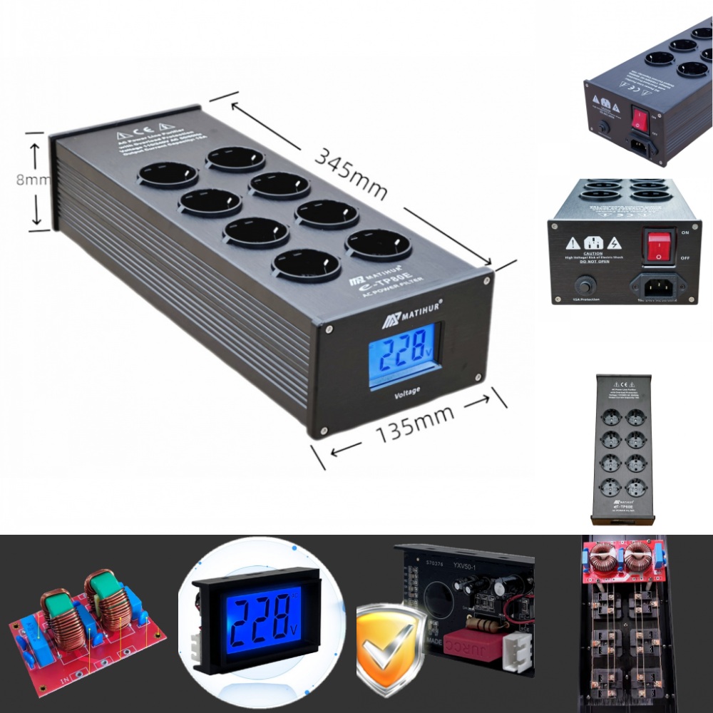 MATIHUR e-TP80 Audio Noise AC  - Ac Surge Protector recension och pris