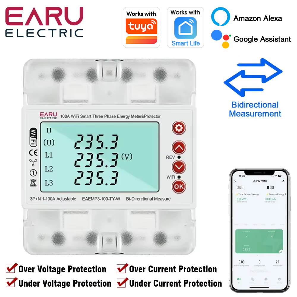 EARU Three Phase Tuya WiFi Sma - Ac Surge Protector recension och pris