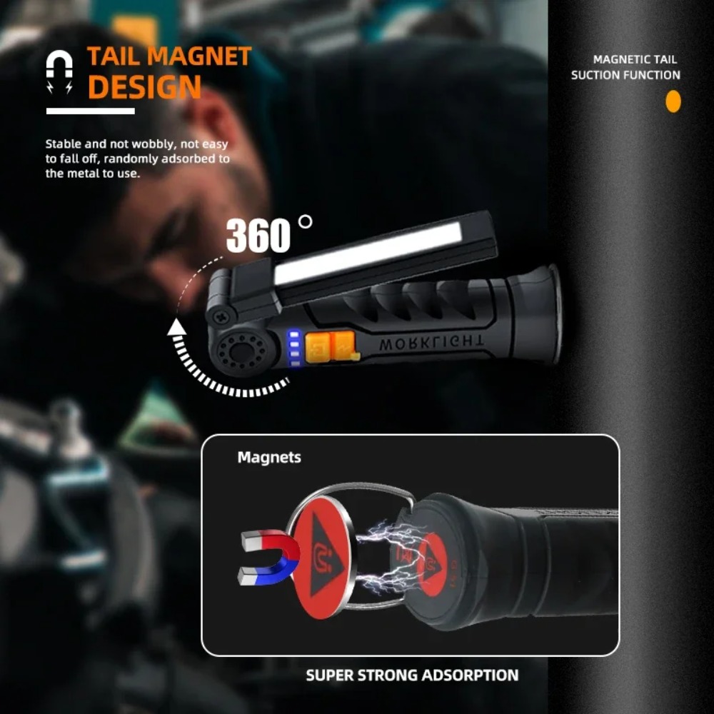 Portable COB LED Flashlight US - Renewable Energy Battery recension och pris