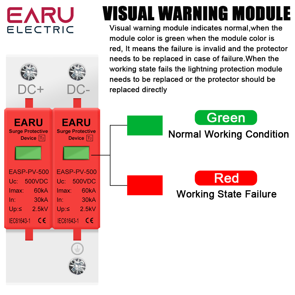 EARU 2P DC SPD Surge Protectiv - Ac Surge Protector recension och pris