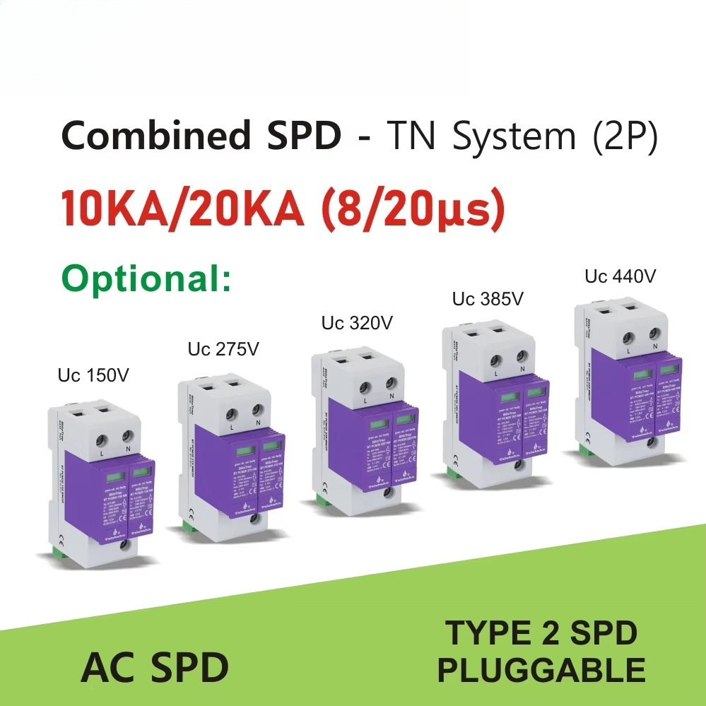 AC SPD 385V 10kA-20kA T2 2P li - Ac Surge Protector recension och pris