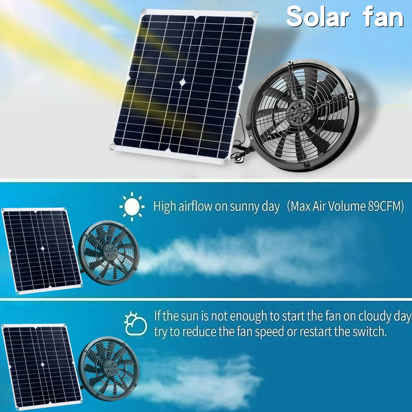NEW 6 Inch Solar Exhaust Fan K - Renewable Energy House recension och pris