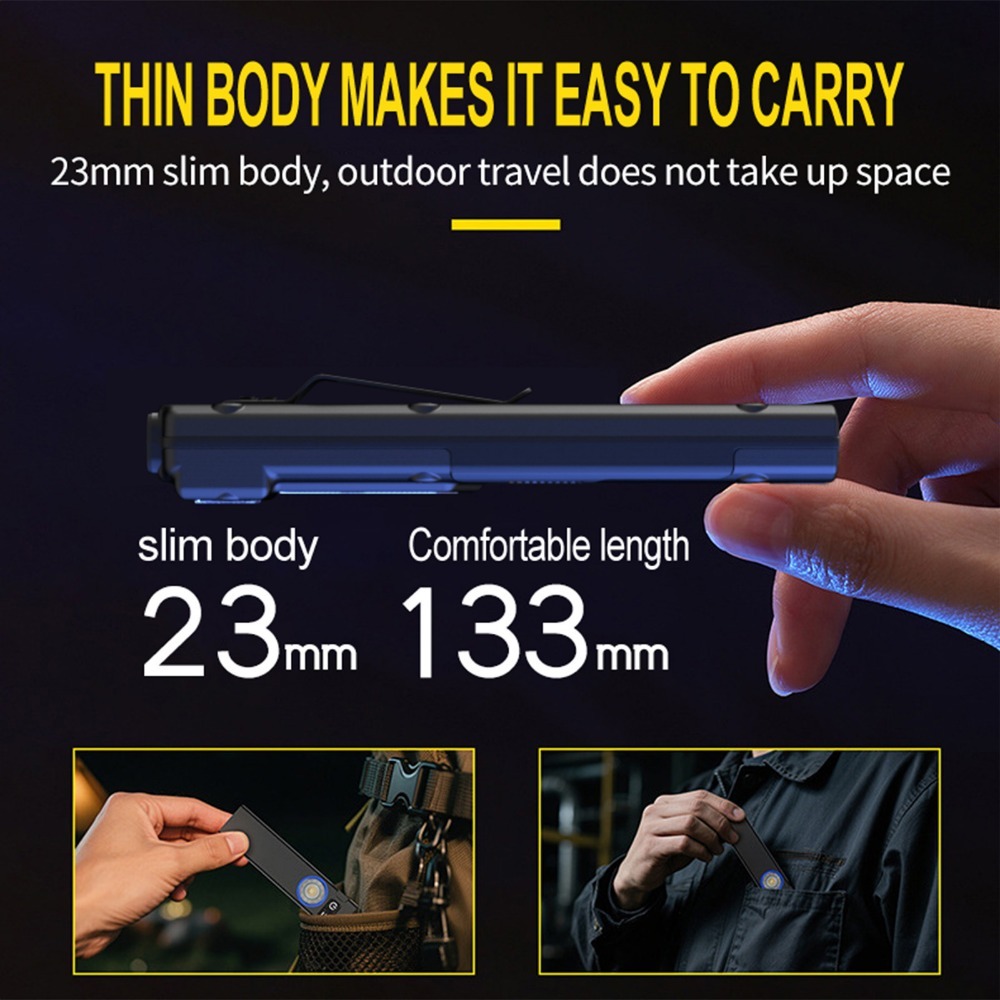 Ultra-Thin EDC Rechargeable LE - Renewable Energy Battery recension och pris