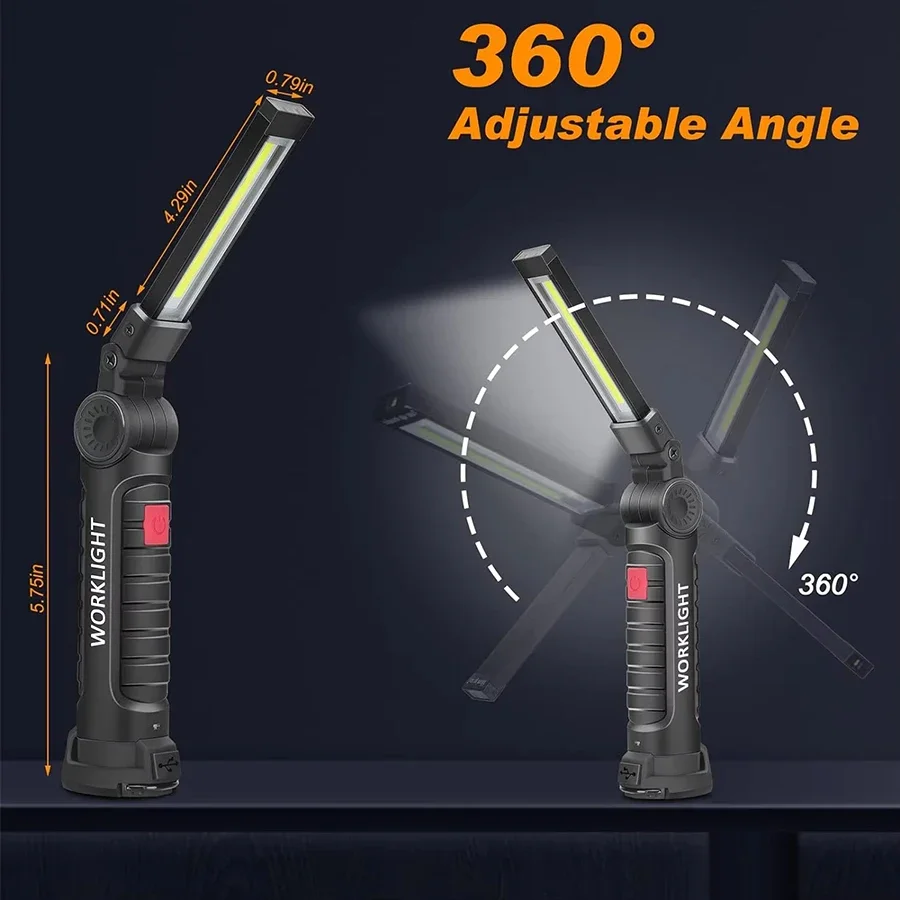 New Portable COB LED Flashligh - Renewable Energy Battery recension och pris